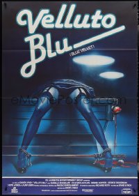3y0052 BLUE VELVET Italian 1p 1986 directed by David Lynch, gruesome pool table art by Enzo Sciotti!