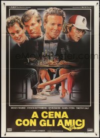 3y0099 DINER Italian 1p 1986 Barry Levinson, Bacon, Stern, Rourke by Enzo Sciotti, ultra rare!