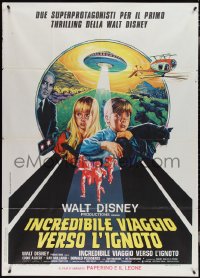 3y0101 ESCAPE TO WITCH MOUNTAIN Italian 1p 1976 Disney, cool different art!