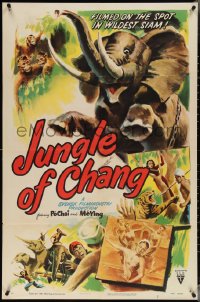 3y0923 JUNGLE OF CHANG 1sh 1951 Man och Kvinna, filmed on the spot in wildest Siam!