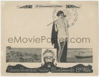 3y0579 BLUEBEARD'S 8th WIFE LC 1923 Gloria Swanson in swimsuit at the beach, cool border art, rare!