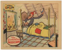 3y0582 BREMENTOWN MUSICIANS LC 1935 great Ub Iwerks art of old man throwing alarm clock at rooster!