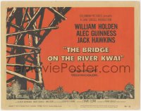 3y0517 BRIDGE ON THE RIVER KWAI TC 1958 William Holden, Alec Guinness, David Lean classic!