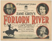 3y0529 FORLORN RIVER TC 1926 Jack Holt falls in love w/his best friend's girl, written by Zane Grey!