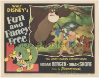 3y0608 FUN & FANCY FREE LC #5 1947 Walt Disney, Mickey Mouse, giant cartoon bear threatening cubs!