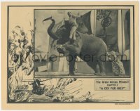 3y0613 GREAT CIRCUS MYSTERY chapter 2 LC 1925 strongman Joe Bonomo w/elephant & clown, serial, rare!