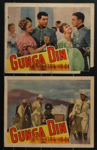 3y0730 GUNGA DIN 2 LCs 1939 Douglas Fairbanks Jr. and Grant in India w/ Fontaine, one is ultra rare!