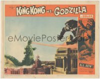 3y0633 KING KONG VS. GODZILLA LC #8 1963 fx image of Godzilla breathing atomic ray at King Kong!