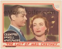 3y0634 LAST OF MRS. CHEYNEY LC 1937 Robert Montgomery tells Joan Crawford he's in love with her!