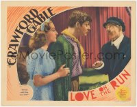 3y0637 LOVE ON THE RUN LC 1936 Joan Crawford, Rub asks Clark Gable if he's really King Louis XIV!