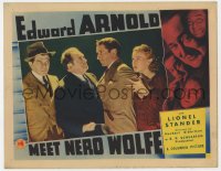 3y0642 MEET NERO WOLFE LC 1936 great close image of Edward Arnold in title role & Lionel Stander!