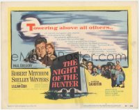 3y0551 NIGHT OF THE HUNTER TC 1955 Robert Mitchum, Shelley Winters, Charles Laughton classic noir!