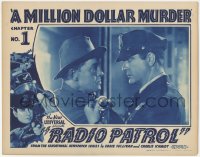 3y0650 RADIO PATROL chapter 1 LC 1937 close up of tough cop Grant Withers, Million Dollar Murder!