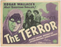 3y0565 TERROR TC 1941 Edgar Wallace's most terrifying thriller, great art of masked criminal, rare!