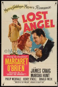 3y0945 LOST ANGEL 1sh 1944 full-length image of cute Margaret O'Brien, James Craig, Marsha Hunt