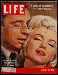 3y0357 LIFE magazine August 15, 1960 Marilyn Monroe co-stars with French idol Yves Montand