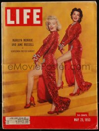 3y0350 LIFE magazine May 25, 1953 Marilyn Monroe & Jane Russell in Gentlemen Prefer Blondes!