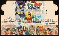 3y0430 BATMAN ice cream carton 1966 All Star Dairy Slam Bang Vanilla Banana Marshmallow, comic art!