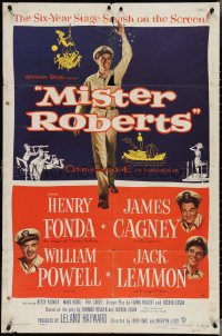 3y0964 MISTER ROBERTS 1sh 1955 Henry Fonda, James Cagney, William Powell, Lemmon, John Ford!