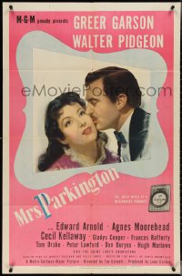 3y0972 MRS. PARKINGTON style C 1sh 1944 great romantic art of Greer Garson & Walter Pidgeon!