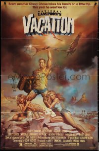 3y0980 NATIONAL LAMPOON'S VACATION studio style 1sh 1983 Chevy Chase and cast by Boris Vallejo!