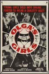 3y0989 OLGA'S GIRLS 1sh 1964 young girls sold into shame & forced to wear a chastity belt!