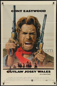 3y0999 OUTLAW JOSEY WALES NSS style 1sh 1976 Clint Eastwood is an army of one, Anderson art!