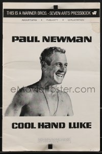 3y0361 COOL HAND LUKE pressbook 1967 Paul Newman prison escape classic, includes the herald!