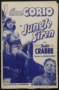3y0013 JUNGLE SIREN pressbook R1946 great images of Buster Crabbe & sexy tropical Ann Corio, rare!