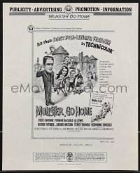 3y0369 MUNSTER GO HOME pressbook 1966 Fred Gwynne, Yvonne De Carlo, Al Lewis, Butch Patrick, Watson!