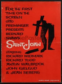 3y0017 SAINT JOAN pressbook 1957 Jean Seberg, Otto Preminger, tons of Saul Bass art throughout!
