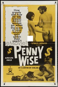 3y1009 PENNY WISE 1sh 1970 how greedy and how far will honest decent women go?!