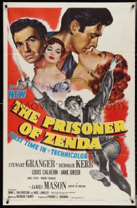 3y1026 PRISONER OF ZENDA 1sh 1952 Stewart Granger, Deborah Kerr, James Mason & Jane Greer!