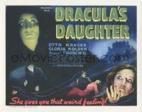 3y0404 DRACULA'S DAUGHTER 11x14 REPRO lobby card 2010s vampire Gloria Holden gives you weird feeling!