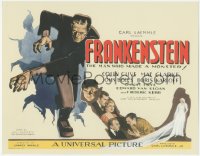 3y0405 FRANKENSTEIN 11x14 REPRO lobby card 2010s title card from 1931 first release, Boris Karloff!