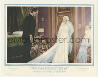 3y0411 FRANKENSTEIN 11x14 REPRO lobby card 2010s Boris Karloff as the monster w/ bride Mae Clarke!