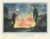 3y0412 FRANKENSTEIN 11x14 REPRO lobby card 2010s Colin Clive with torch by monster Boris Karloff!