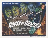 3y0415 HOUSE OF DRACULA 11x14 REPRO lobby card 2010s title card image of Wolfman & other monsters!