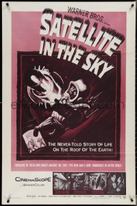 3y1040 SATELLITE IN THE SKY 1sh 1956 English, the never-told story of life on the roof of the Earth!