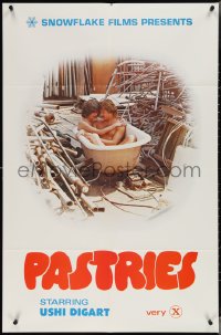 3y1108 TOUCH OF SWEDEN 1sh 1971 naked Uschi Digard in bath tub with guy in junkyard!