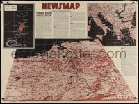 3y0443 NEWSMAP vol III no 25 35x47 WWII war poster 1944 great images & information about war efforts!