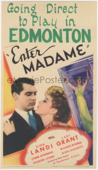 3y0313 ENTER MADAME mini WC 1935 romantic close up of Cary Grant & pretty Elissa Landi, ultra rare!