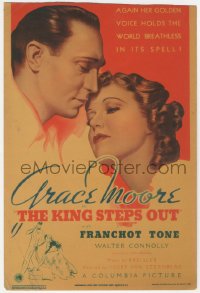 3y0315 KING STEPS OUT mini WC 1936 Josef von Sternberg, golden-voiced Grace Moore & Franchot Tone!