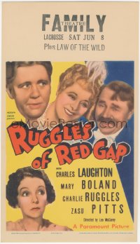 3y0317 RUGGLES OF RED GAP mini WC 1935 Charles Laughton, Mary Boland, Charlie & Zasu Pitts, rare!