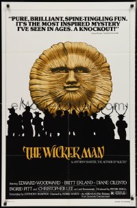 3y1135 WICKER MAN 1sh R1980 Christopher Lee, Britt Ekland, cult horror classic!