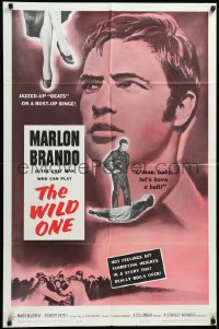 3y1137 WILD ONE 1sh R1960 great images of ultimate biker Marlon Brando!