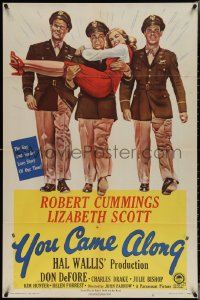 3y1149 YOU CAME ALONG 1sh 1945 Lizabeth Scott, Robert Cummings, written by Ayn Rand!