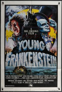 3y1150 YOUNG FRANKENSTEIN style B 1sh 1974 Mel Brooks, John Alvin art of Wilder, Boyle & Feldman!