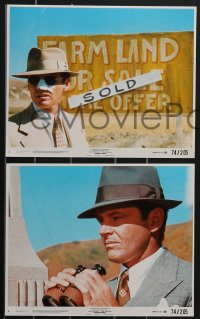 3y1558 CHINATOWN 8 8x10 mini LCs 1974 images of Jack Nicholson, Faye Dunaway, Roman Polanski classic!