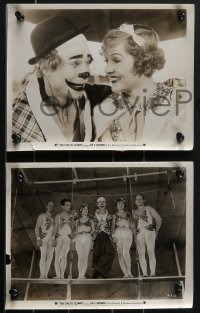 3y1601 CIRCUS CLOWN 3 8x10 stills 1934 Joe E. Brown in clown makeup with cast, cool horse!